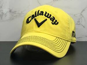 【未使用品】73D ★Callaway Golf キャロウェイ ゴルフ キャップ 帽子 希少でお洒落なイエローにRAZRのシリーズロゴ♪《FREEサイズ》