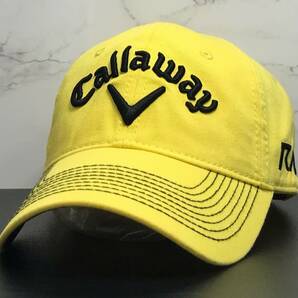 【未使用品】73D 訳あり★Callaway Golf キャロウェイ ゴルフ キャップ 帽子 希少でお洒落なイエローにRAZRのシリーズロゴ《FREEサイズ》の画像1