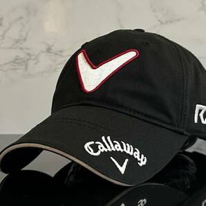 【未使用品】209KE ★Callaway Golf キャロウェイ ゴルフ キャップ 帽子 クールなブラックのコットン素材にモデルロゴ♪《FREEサイズ》の画像1