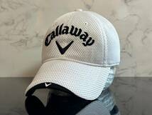 【未使用品】32D★Callaway Golf キャロウェイ ゴルフ キャップ 帽子 上品で高級感のあるホワイトのクッションメッシュ素材《FREEサイズ》_画像4
