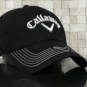 【未使用品】52B クール★Callaway Golf キャロウェイ ゴルフ キャップ 帽子 CAP クールなブラックのコットン素材！《FREEサイズ》の画像2