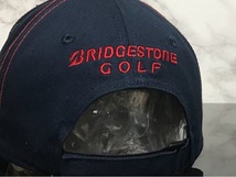 【未使用品】67B★BRIDGESTONE GOLF ブリジストン ゴルフ キャップ 帽子 高級感のあるネイビーのコットン素材にレッドロゴ《FREEサイズ》_画像6