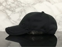 【未使用品】54E★OAKLEY オークリー スポーツキャップ 帽子 CAP 上品で高級感のあるデザインのブラック伸縮素材《伸縮前61㎝～63㎝位迄》_画像3