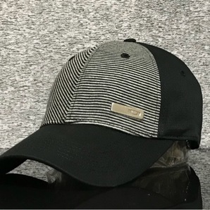 【未使用品】63D クール★OAKLEY オークリー キャップ 帽子CAP クールなシマ柄とブラックの伸縮素材にメタルピン《伸縮前56㎝～59㎝位迄》の画像1