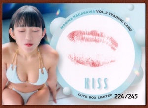 長澤茉里奈 2【 HIT'S/ヒッツ Vol.2 トレカ 】生キスカード ☆245枚限定(224/245) ◎「CuteBox」特典 初キスカード!!