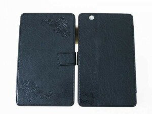 Huawei MediaPad M3 8.4インチ エンボス 手帳型カバー スタンドケース#ブラック UZA-43847