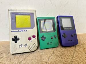 【3台まとめて】ジャンク ゲームボーイ 初代 ポケット カラー ポケットGAME BOY COIOR 携帯ゲーム機 Nintendo 任天堂 当時物 レトロ 