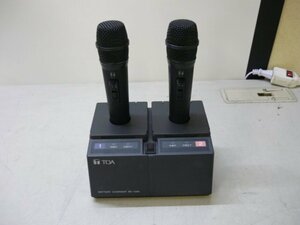 【中古品】★TOA★ハンドマイク+充電器セット★WM-1220★BC-1000★ワイヤレス★ACアダプタ欠品★通電確認のみ★a1569