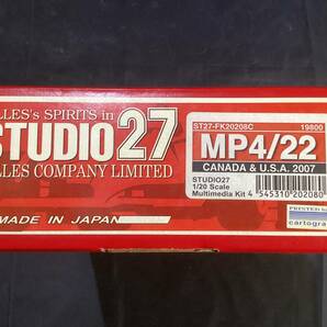 014 STUDIO27 1/20 マクラーレン MP4/22 CANADA & U.S.A 2007 未組み立て 現状品 の画像1