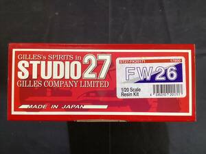 058 ウィリアムズ FW26 2004 セイウチノーズ 1/20 スタジオ27 STUDIO27 未組み立て　現状品　