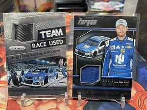 2016 Prizm / 2017 Torgue Racing DALE EARNHARDT JR. Relic Crad 2枚セット Race-Used Tire Firesuit NASCAR ナスカー カード