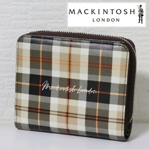 《MACKINTOSH LONDON マッキントッシュ ロンドン》新品 ハウスチェック レザー2つ折り財布 ウォレット 男女兼用 A9812