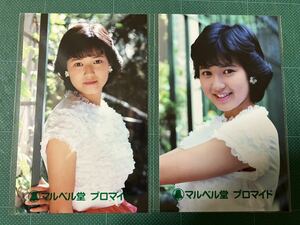 【未開封】石川秀美　マルベル堂プロマイド写真2枚　　白ブラウス　デビュー初期　80年代アイドル