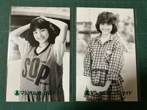 【未開封】 水野きみこ　マルベル堂プロマイド写真2枚　10代　昭和タレント　80年代アイドル