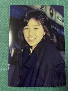 【激レア】菊池桃子　写真　紺色コート　オフ　80年代アイドル 