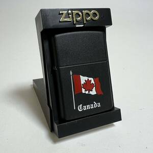 ZIPPO ジッポー FLAG OF CANADA カナダ国旗 マットブラック 黒 オイルライター 喫煙具 ケース付