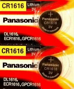 【送料無料】CR1616 2個 Panasonic リチウム電池 コイン電池 ボタン電池 スマートキー リモートキー