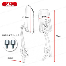 クラシック アルミ ミラー スクエア 汎用 10mm 8mm PCX ズーマー リード DUNK ダンク ジョルノ ジャイロＸUP キャノピー カブ アダプター付_画像6