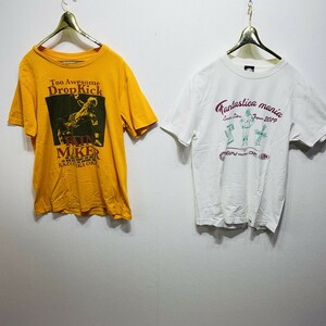 新日本プロレス Tシャツ 2枚セット　オカダ　カズチカ　ファンタスティックマニア　 メンズL プロレス 　当時物　絶版品　　K2913