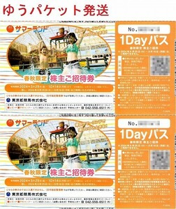  Tokyo summer Land весна осень ограничение 1Day Pas 2 листов Tokyo Metropolitan area скачки, акционер пригласительный билет 