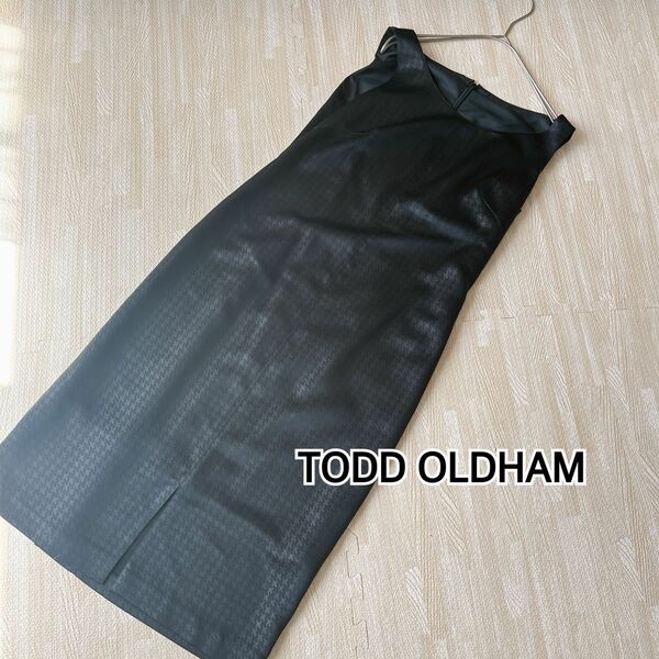 トッドオールダム TODD OLDHAM ワンピース ブラック ノースリーブ 黒　スタイルアップ　細身　ドレス　日本製