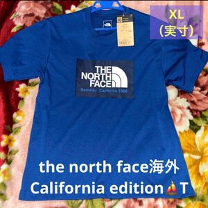 春の重ね着に最適！今年流行の青色　the north faceノースフェイス（5170円）ハーフドームロゴ　実寸日本 XL