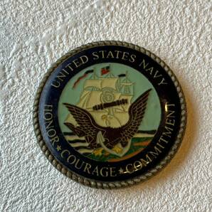 海軍省コアバリュー憲章 Honor Courage Commitment U.S. Navy Challenge Coin 米軍 海軍 チャレンジコイン 希少 レトロ