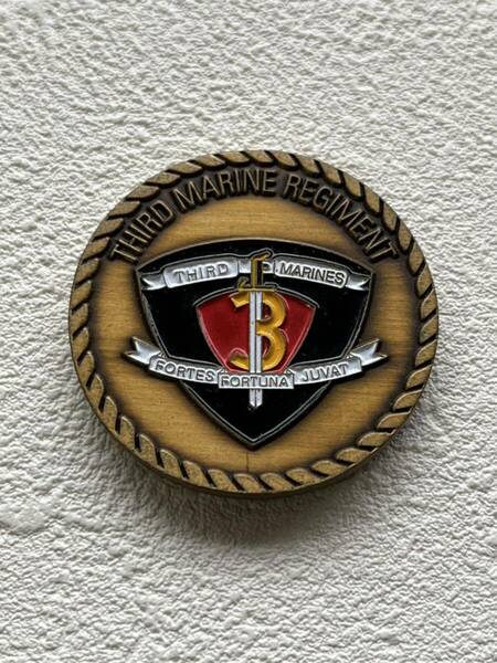 第3海兵沿岸連隊 3rd Marine Regiment United States Marine Corps Challenge Coin 米軍 海兵隊 チャレンジコイン 希少 レトロ