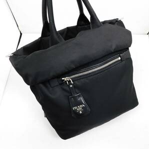 PRADA プラダ ★ 美品！！ テスートダブル BN1959 2way バッグ リバーシブル 黒/NERO ナイロン ストラップありの画像4