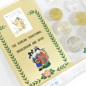韓国 ソウルオリンピック ★ コインセット 1985～ 韓国銀行 記念硬貨 コイン 切手 置物の画像2