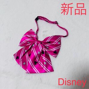 スクールリボン エンジ 学生服 リボン 女子 ディズニー ミニーマウス ミニー リボン ピンク 女の子 セーラー服