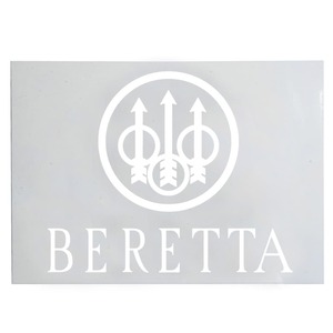 BERETTA ロゴステッカー 耐水仕様 車窓対応 [ ホワイト ] ピエトロ ベレッタ CAR/SUV Window