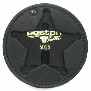  Boston leather round badge holder star type 90mm 600-5015 BOSTON | Police badge case police badge case 