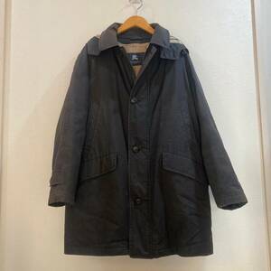 BURBERRY/バーバリー 長袖 ジップアップトレンチコート ブラック 黒 メンズ S