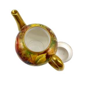 極美品 1円 ロイヤルウースター ペインテッドフルーツ カップ ＆ ソーサー ティーポット ROYAL WORCESTER 【BRAND ACE】の画像3