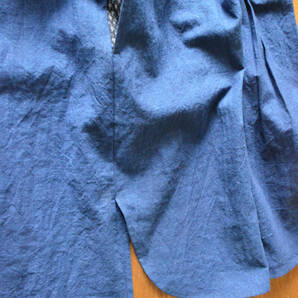 ※着物リメイク/藍染と型染のヨーク切替えワンピース・木綿・古布※ の画像10
