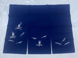 [ new goods / unused ] noren Noren pine leaf pattern blue color 104×82cm cart store ⑤②