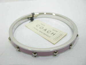 ★中古品★COACH コーチ 1/4 NAIL HEAD BANGLE 94078 1/4インチ ネイルヘッド バングル ピンク 未使用長期保管品