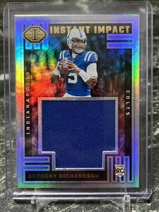 nfl 2023 panini illusions football ANTHONY RICHARDSON instant impact rookie jersey card