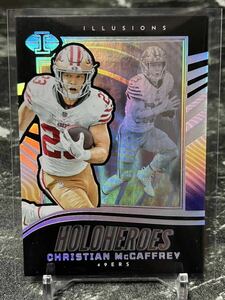 nfl 2023 panini illusions football CHRISTIAN McCAFFREY holoheroes case hit