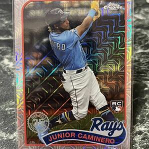 2024 topps series1 JUNIOR CAMINERO rookie silver pack chrome cardの画像1