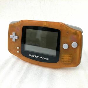 動作OK Nintendo 任天堂 ゲームボーイアドバンス スケルトンオレンジ GBA ポータブルゲーム機 GAMEBOY ADVANCE レトロ クリアオレンジ