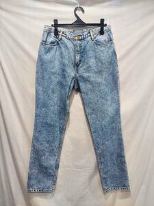 ヘッドグーニ― ジーンズ ケミカルウォッシュ ハイライズ マーティ バック・トゥ・ザ・フューチャー HEADGOONIE 1985 CATS EYE DENIM XL