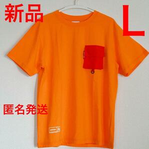 gravis グラビス フラップポケット付 Tシャツ Lサイズ オレンジの画像1