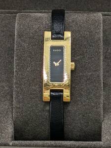 [Операция / Box] Gucci Gucci Watch 3900L Кожаная черная черная батарея Quartz QZ Vintage Vintage Square