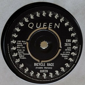 1978年UKオリジナル Queen / Bicycle Race - Fat Bottomed Girls EPレコード