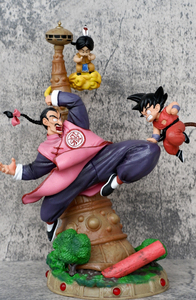 ■ ドラゴンボール ☆【桃白白 VS 孫悟空】■ 約28cm 1.6kg 海外限定 漫画風 PVC 箱なし