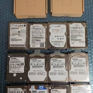 2.5インチハードディスク 12台まとめ ( 500G x4, 320G x4, 250G, 160G, 120G, 40G ) + ケース 2台 ( Salcar ポータブル SATA/SSDケース )の画像1