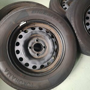 【ノート等】23年製ヨコハマ 185/70R14 日産純正スチールホイール４本セットの画像2