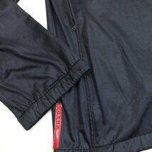 ●ポルトガル製 PRADA SPORT プラダ ライトウエイト トラックジャケット L 黒 ブラック ジャージ ブルゾン ライトジャケット 国内正規品_画像7